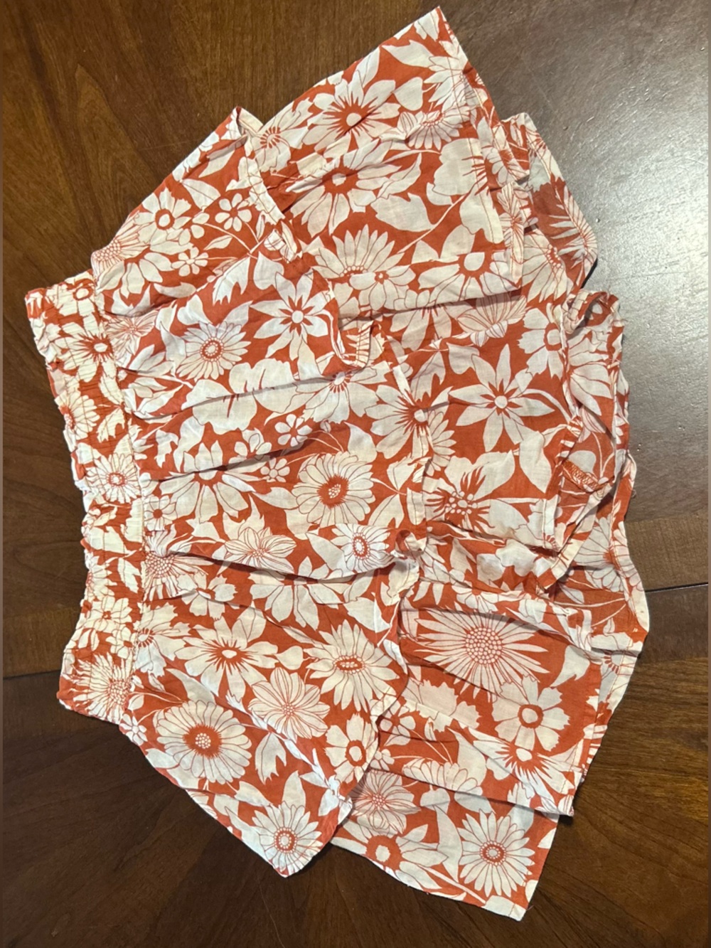 American Eagle Outfitters Orange and White Floral Skirt